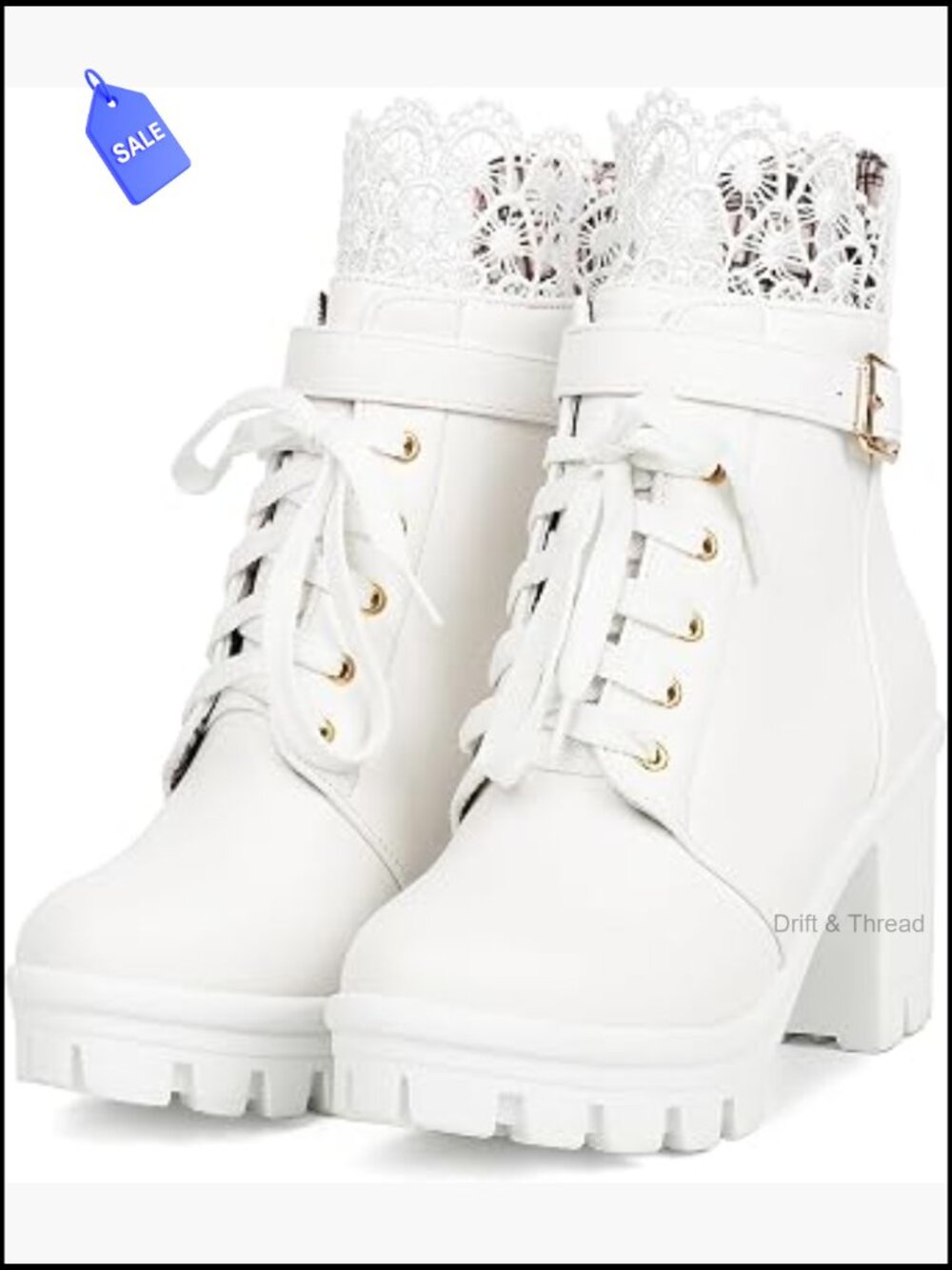 Chunky Platform Lace Up Block Heel Ankle Booties Gothic Punk Boots